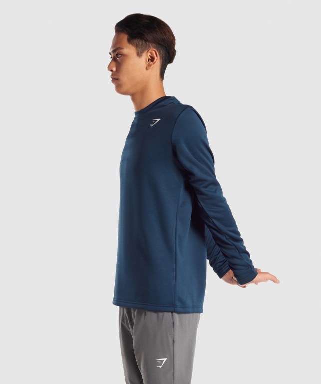 Pullover Gymshark Arrival Crew Sweatshirt Hombre Azul Marino | DsR74gcoU7h