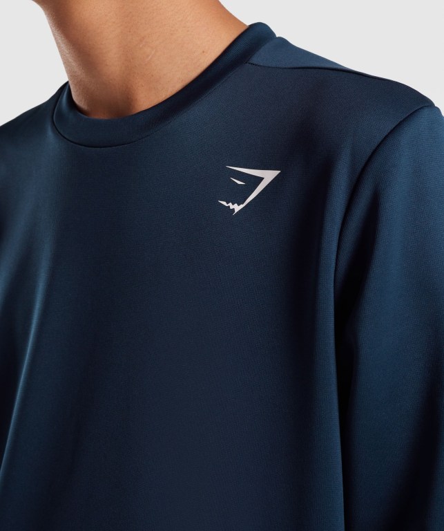 Pullover Gymshark Arrival Crew Sweatshirt Hombre Azul Marino | DsR74gcoU7h