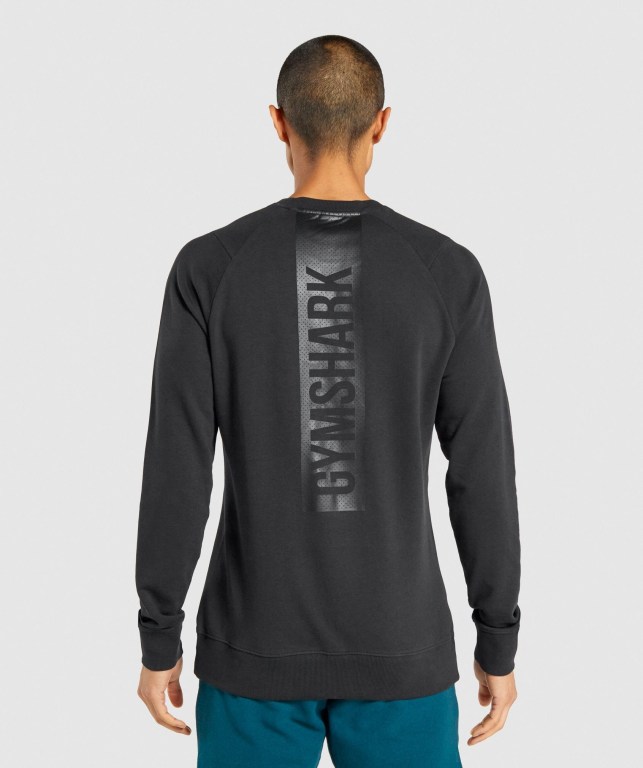 Pullover Gymshark Bold Crew Hombre Negros | Od9Ac3CQqMw