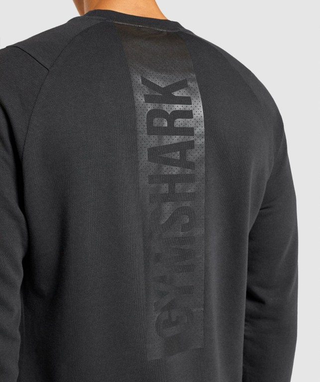 Pullover Gymshark Bold Crew Hombre Negros | Od9Ac3CQqMw