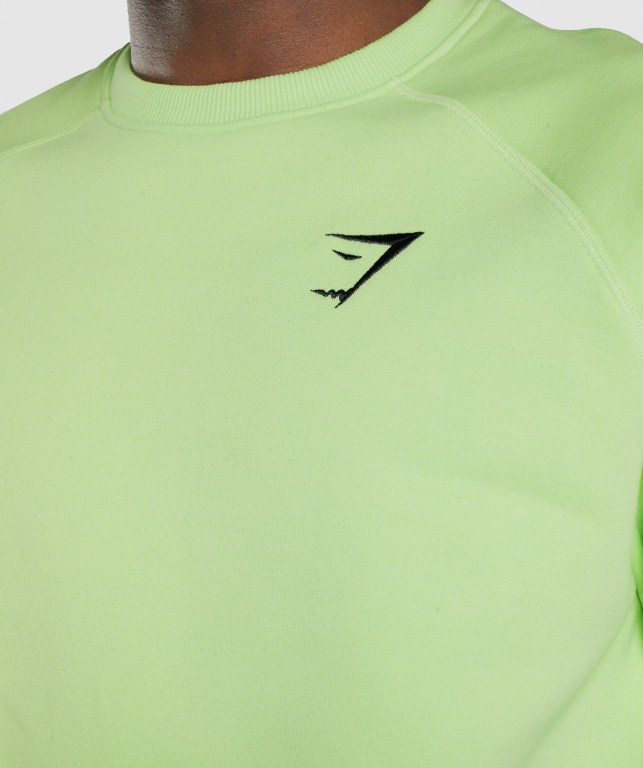 Pullover Gymshark Crest Sweatshirt Hombre Verdes | 2CyycHuxIWH