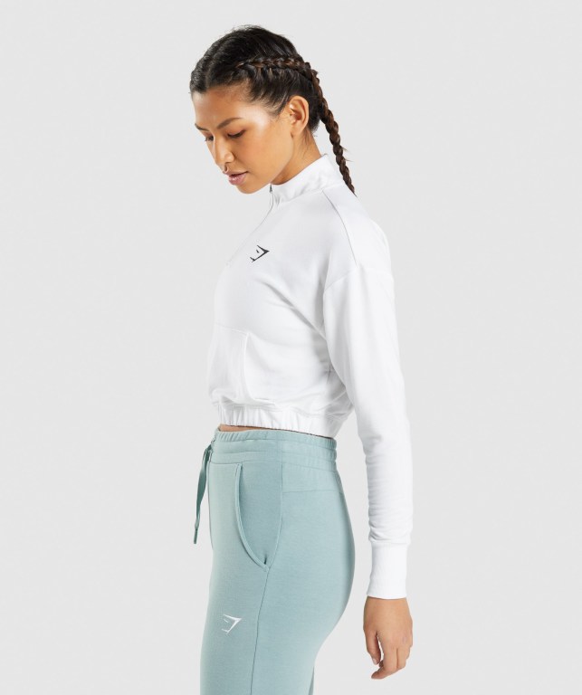 Pullover Gymshark Entrenamiento Pippa Mujer Blancos | FlUdeLumWtT