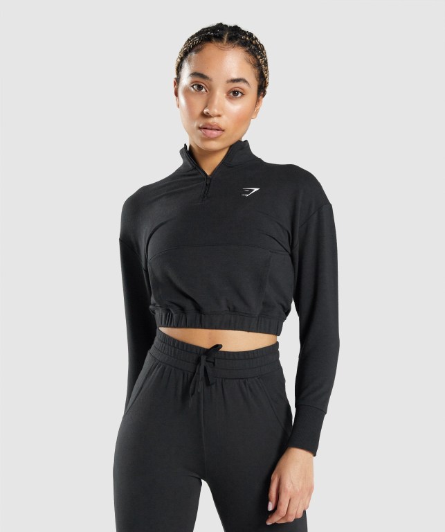 Pullover Gymshark Pippa Entrenamiento Mujer Negros | QzZ4psCyEbh