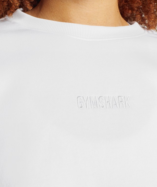 Pullover Gymshark Pulse Mujer Blancos | EjIpdDdsgLR