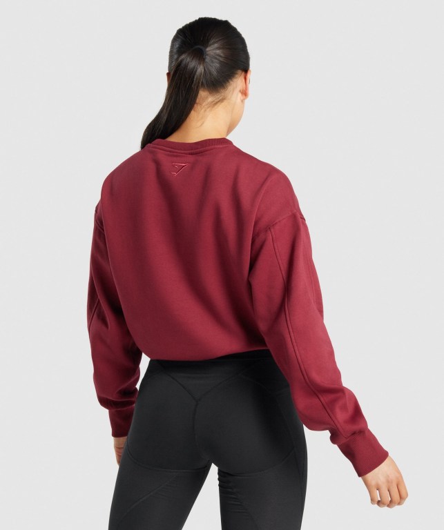 Pullover Gymshark Pulse Mujer Vino | zAmvC16dsDm