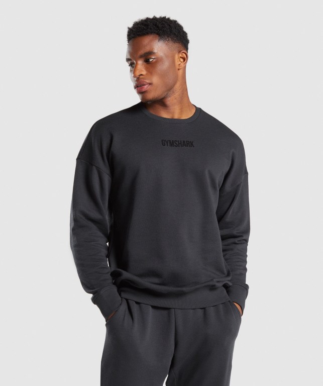 Pullover Gymshark Restore Sweatshirt Hombre Negros | UCZq95y3waZ