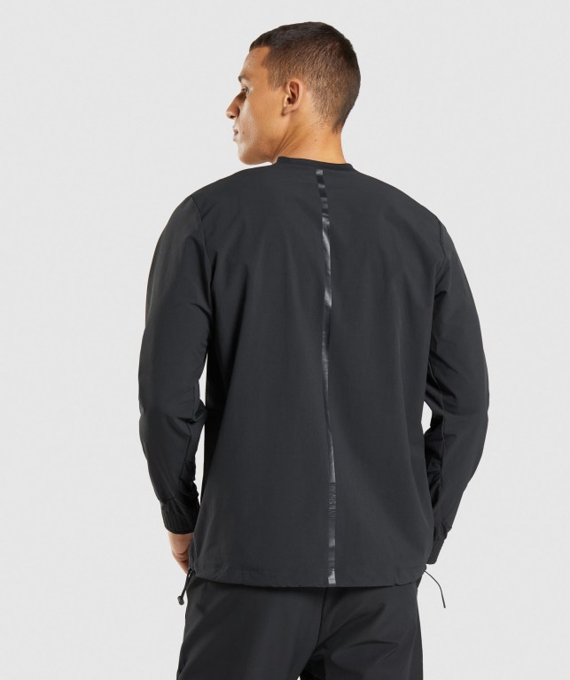 Pullover Gymshark Retake Crew Hombre Negros | CWrLi8sJfQU