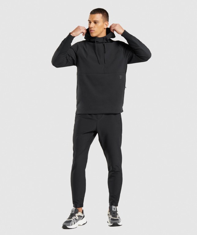 Pullover Gymshark Retake Hombre Negros | uAzxTPXSeOO