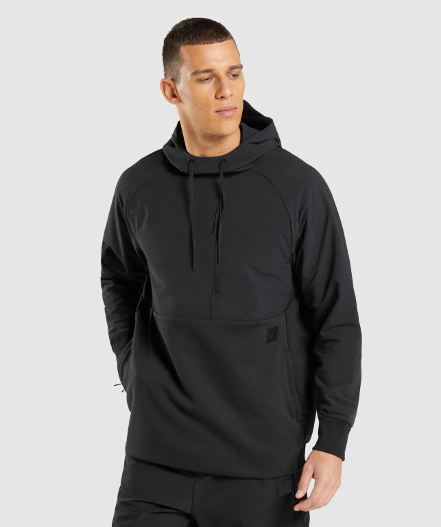 Pullover Gymshark Retake Hombre Negros | uAzxTPXSeOO