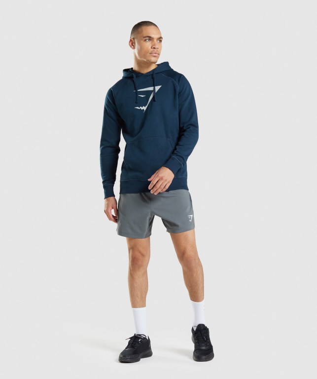 Pullover Gymshark Sharkhead Infill Hombre Azul Marino | JWDlLzZCBTE