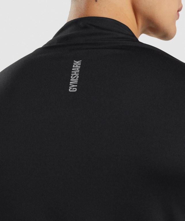 Pullover Gymshark Speed 1/4 Zip Hombre Negros | OyjGfuPQg6H