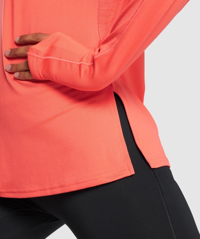 Pullover Gymshark Speed Zip-Up Mujer Naranjas | ZlyFjKCglqH