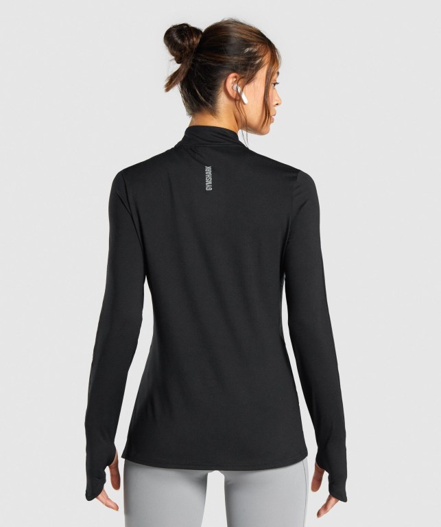 Pullover Gymshark Speed Zip-Up Mujer Negros | LRdQnl8Qf4g