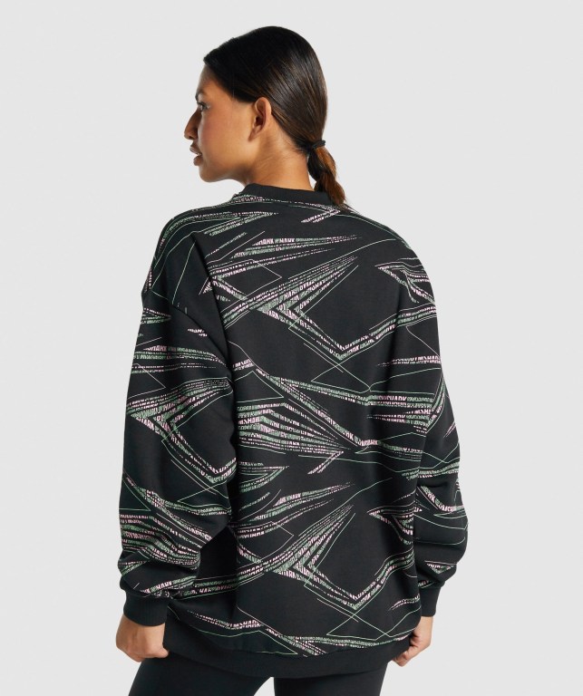 Pullover Gymshark Zone Graphic Mujer Negros Verdes | TsONegk9zNd