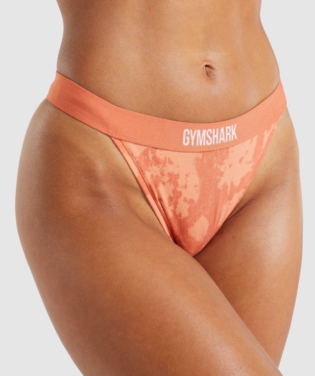 Ropa Interior Gymshark Algodon High Rise Tanga Mujer Naranjas | Zjym7cAvpDQ