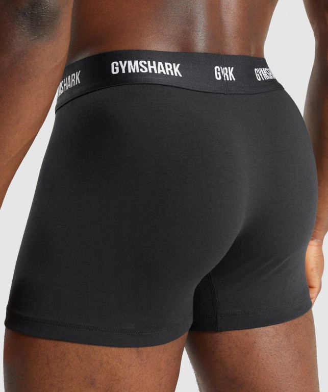 Ropa Interior Gymshark Boxers 2pk Hombre Negros | zkK8X6etpC3