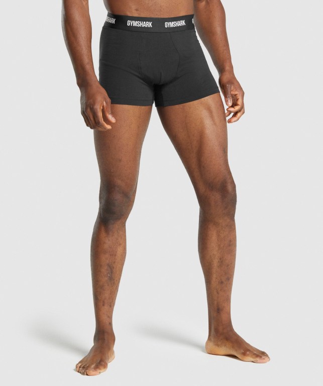 Ropa Interior Gymshark Boxers 2pk Hombre Negros | zkK8X6etpC3