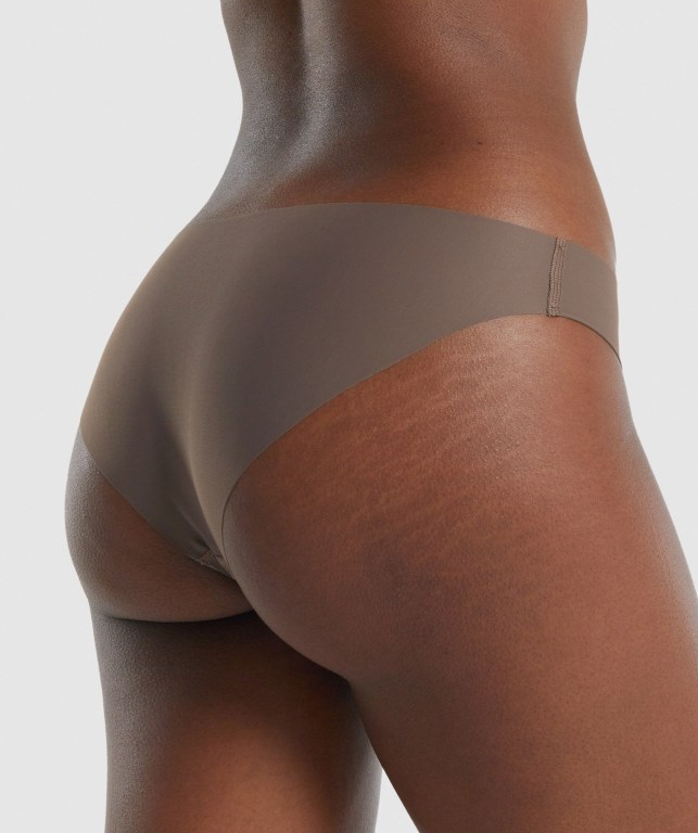 Ropa Interior Gymshark No VPL Bikini Brief Mujer Marrom | 1dI7UweyMzr