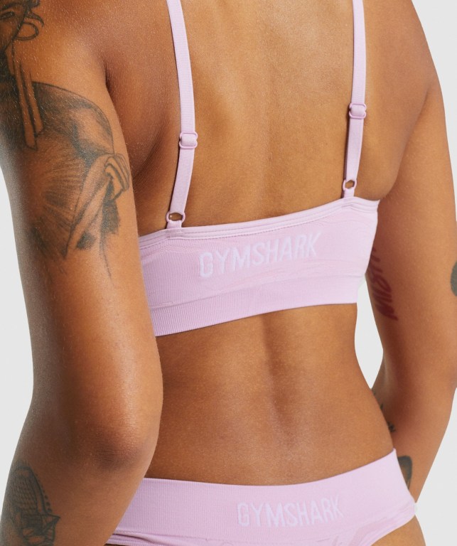 Ropa Interior Gymshark Seamless Low Neck Bralette Mujer Rosas Claro | 7ZHlRMtYOQl