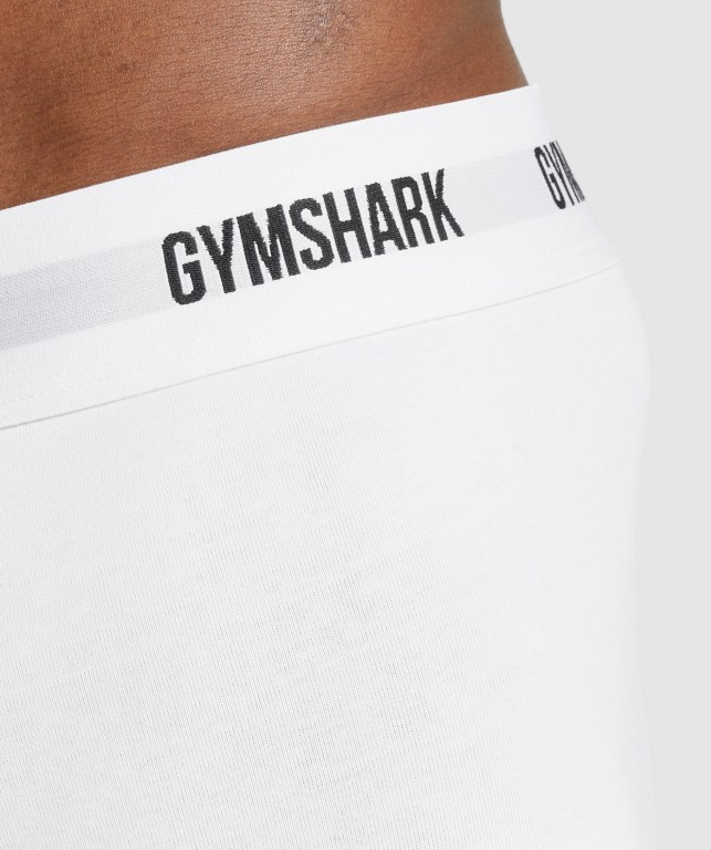 Ropa Interior Gymshark Trunk 2pk Hombre Blancos | QCvmTQ59XwL