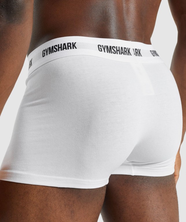 Ropa Interior Gymshark Trunk 2pk Hombre Blancos | QCvmTQ59XwL