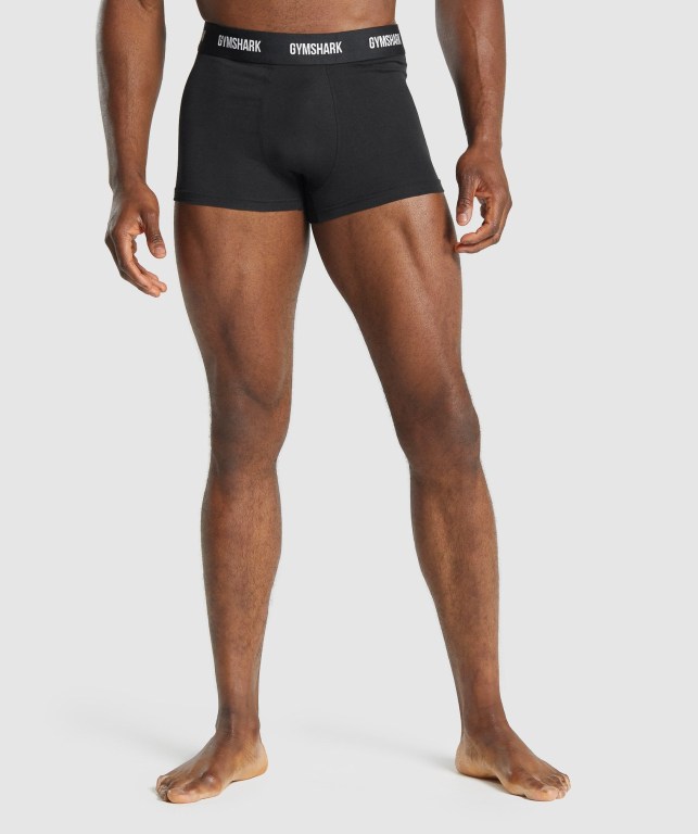 Ropa Interior Gymshark Trunk 2pk Hombre Negros | cJTPDgMkKbA