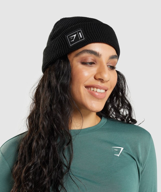 Sombreros Gymshark New Era Fishermans Beanie Hombre Negros | 4uXJW2Xnpj5