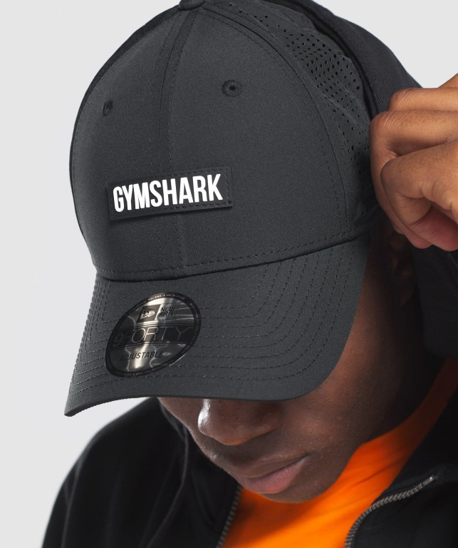 Sombreros Gymshark New Era GS 9Forty Mesh Snapback Mujer Negros | 3ObypFYK55d