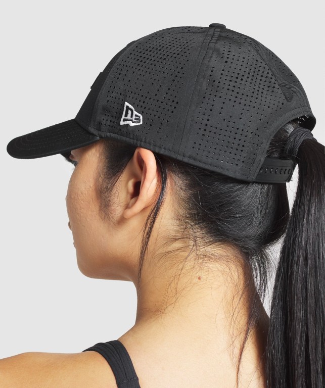 Sombreros Gymshark New Era GS 9Forty Mesh Snapback Mujer Negros | 3ObypFYK55d