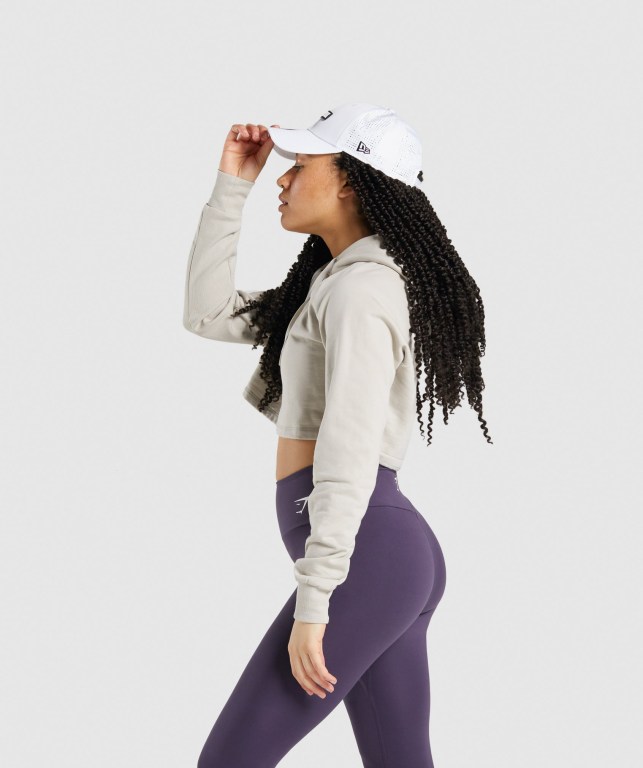 Sombreros Gymshark New Era GS 9Forty Mesh Snapback Mujer Blancos | hWHeueIskyV