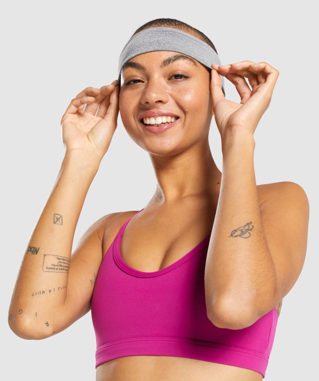 Sombreros Gymshark New Era Headband Mujer Grises Claro | ENPUjIen37l