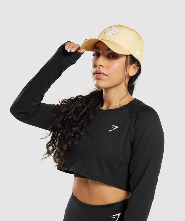 Sombreros Gymshark New Era Legacy 9Forty Mujer Amarillos | 1DzIGr6pp4F