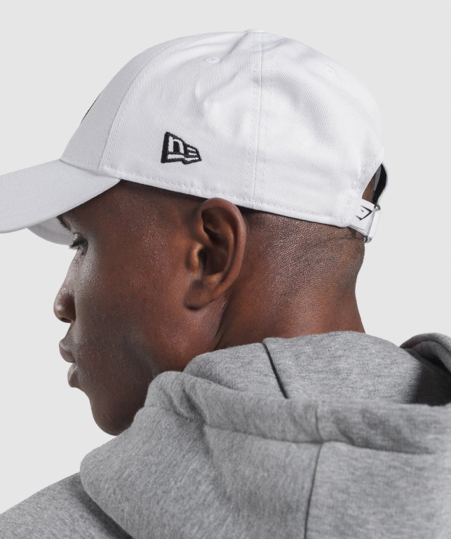 Sombreros Gymshark New Era Legacy 9Forty Hombre Blancos | C2BKHnHxPjd