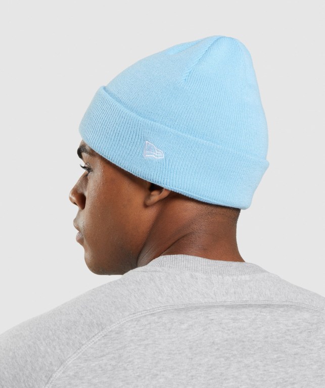 Sombreros Gymshark New Era Legacy Cuff Knit Hombre Azules | LD3MzL8CBoH