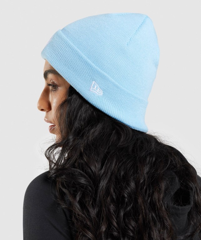 Sombreros Gymshark New Era Legacy Cuff Knit Mujer Azules | OVVQt9JOlpY