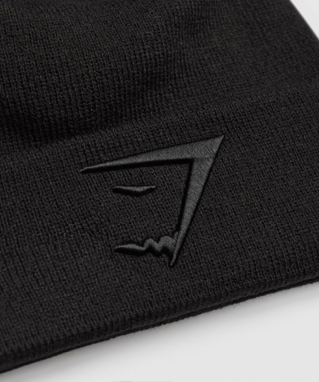 Sombreros Gymshark New Era Sharkhead Cuff Knit Hombre Negros | HZjQcFQr227