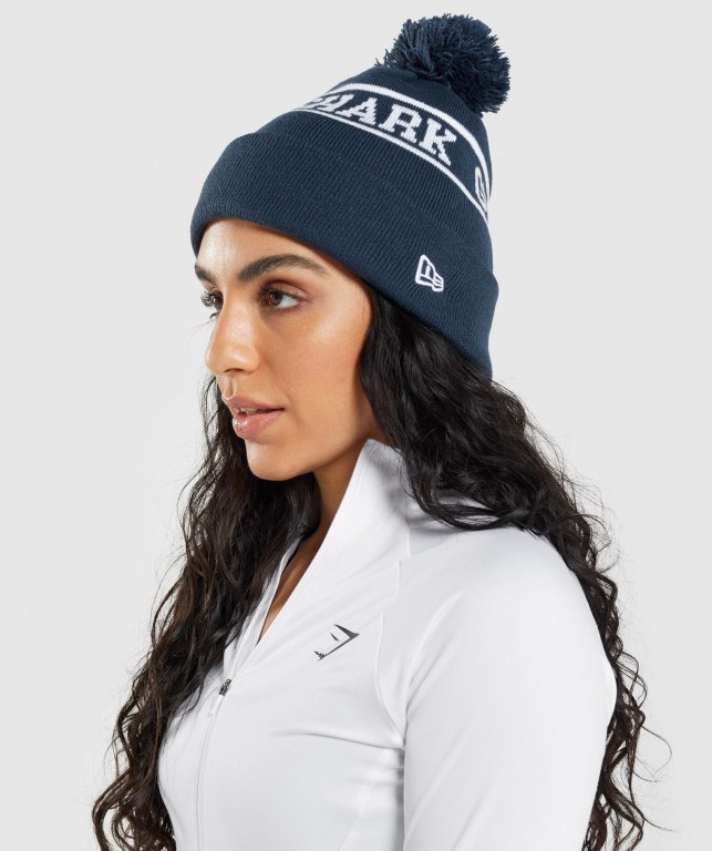 Sombreros Gymshark New Era Tab Beanie Mujer Azules | Y8Dd2g9yILc