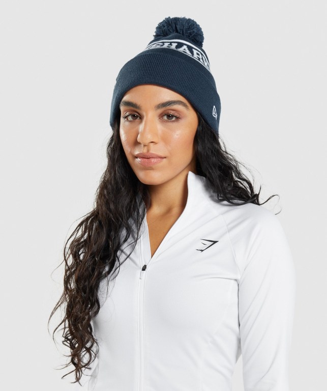 Sombreros Gymshark New Era Tab Beanie Mujer Azules | Y8Dd2g9yILc