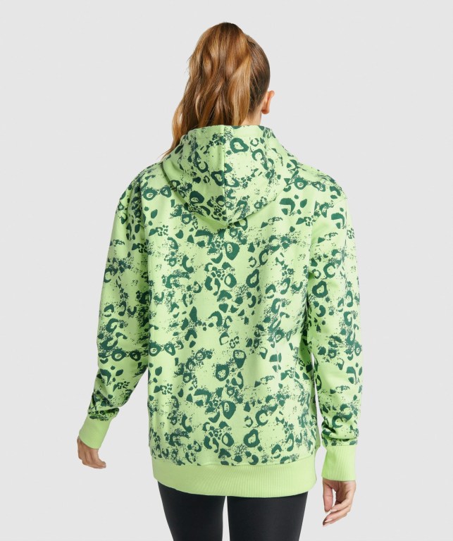 Sudadera Con Capucha Gymshark Animal Graphic Mujer Verdes Claro Verdes Oscuro | uHlBi1g26JX