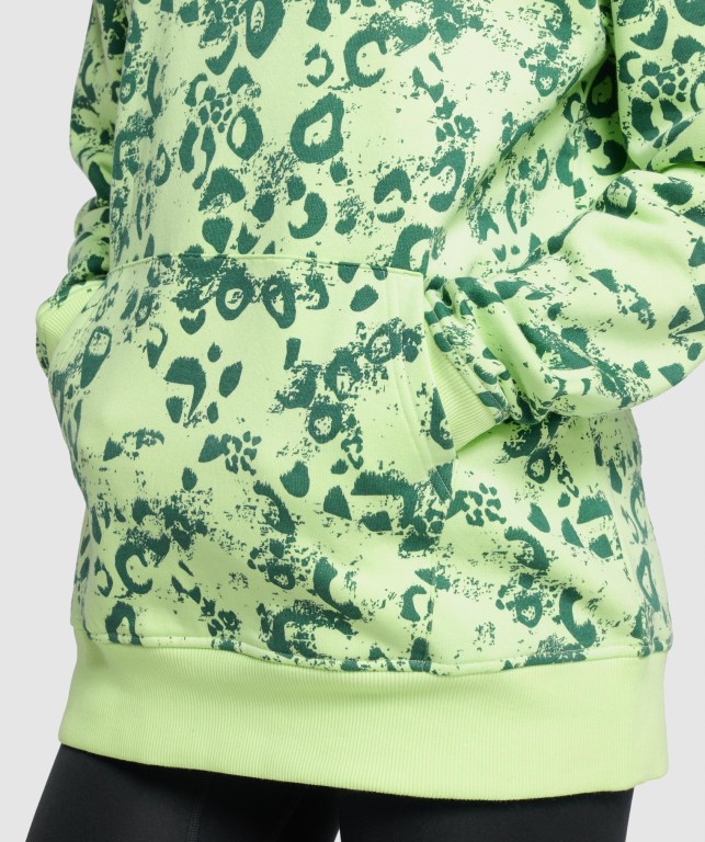 Sudadera Con Capucha Gymshark Animal Graphic Mujer Verdes Claro Verdes Oscuro | uHlBi1g26JX