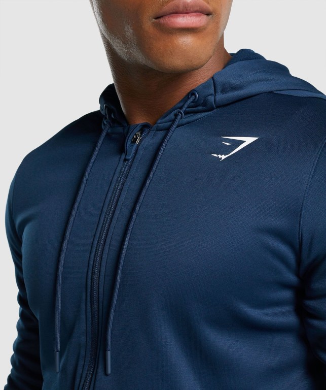 Sudadera Con Capucha Gymshark Arrival Zip Up Hombre Azul Marino | LcL4TFJH6Ie