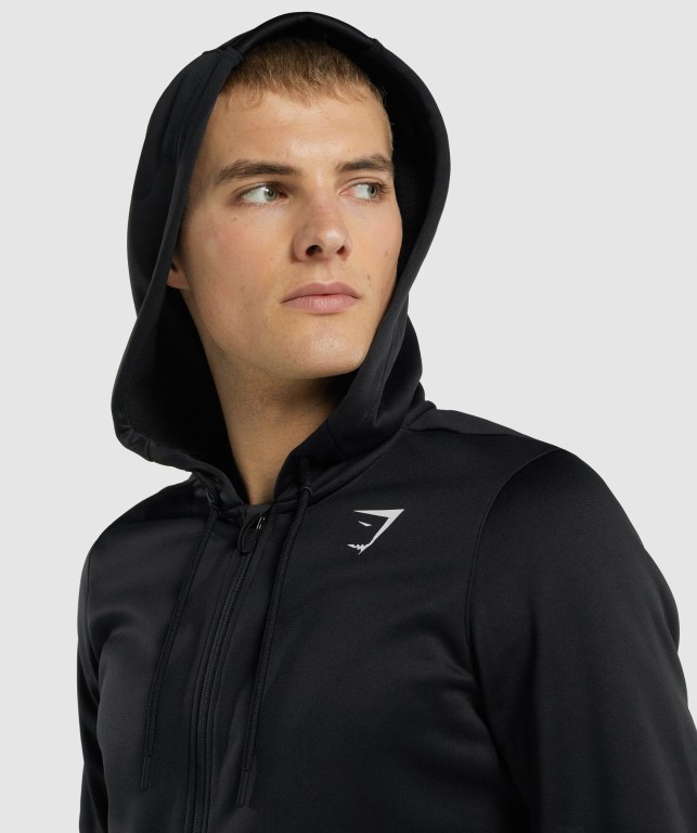 Sudadera Con Capucha Gymshark Arrival Zip Up Hombre Negros | lRFmrUu9EK6