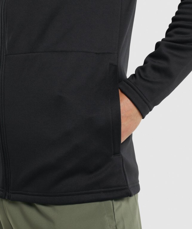 Sudadera Con Capucha Gymshark Arrival Zip Up Hombre Negros | lRFmrUu9EK6