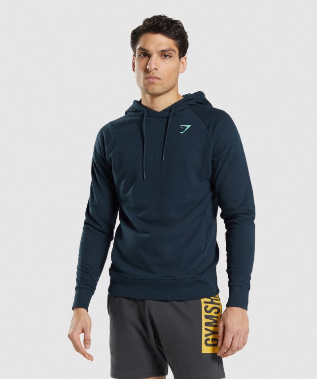 Sudadera Con Capucha Gymshark Bold Hombre Azul Marino | rUi8Rski1mR