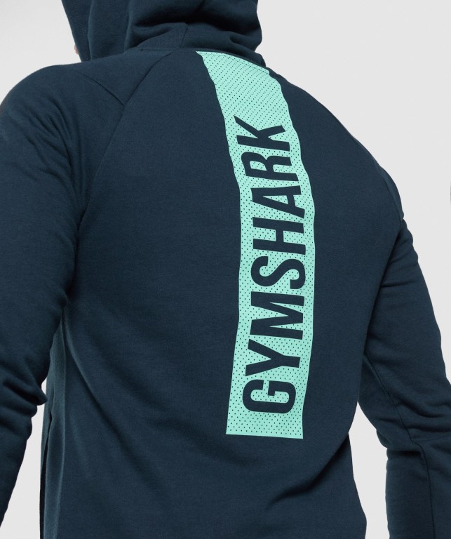 Sudadera Con Capucha Gymshark Bold Hombre Azul Marino | rUi8Rski1mR