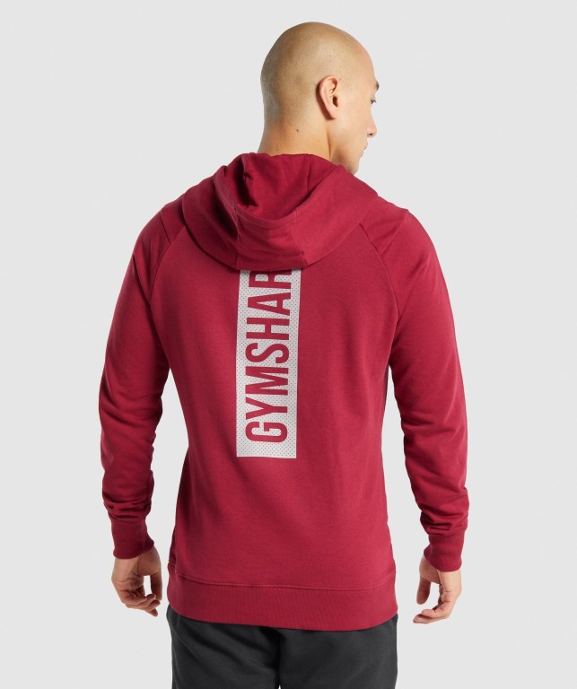 Sudadera Con Capucha Gymshark Bold Hombre Vino | yqkApvZXmc5