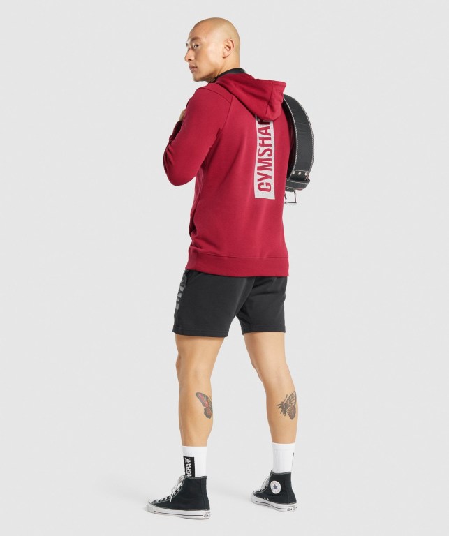 Sudadera Con Capucha Gymshark Bold Hombre Vino | yqkApvZXmc5