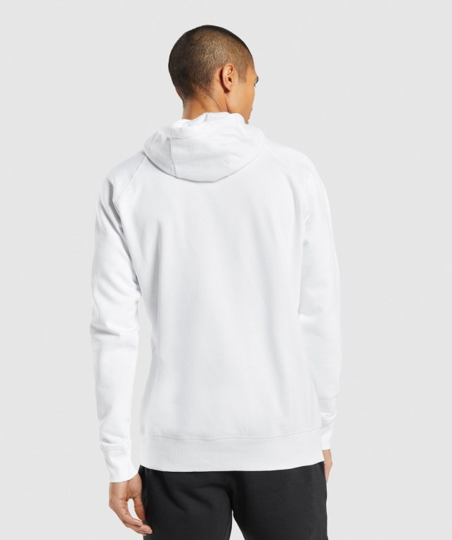 Sudadera Con Capucha Gymshark Central Hombre Blancos | SQ35FlY2v4K