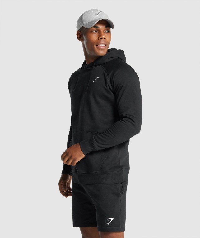 Sudadera Con Capucha Gymshark Crest Hombre Negros | KIC79smscae