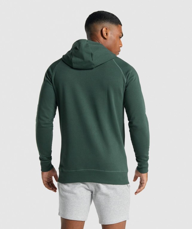 Sudadera Con Capucha Gymshark Crest Hombre Verdes Oscuro | g72lphAOtGz